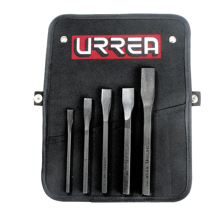 URREA Cold Cut Chisel Set, 5Pc 5/16"-3/4" 86A